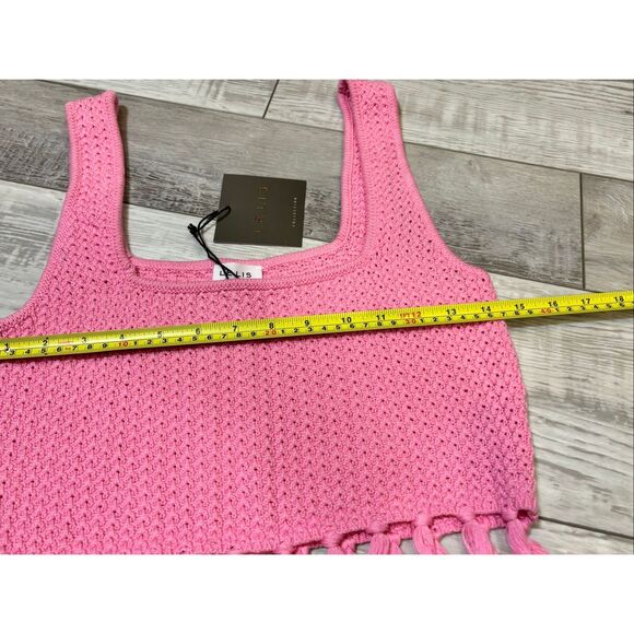 Le Lis Pink Fringe Sleeveless Crop Top and Mini Skirt Size S - Picture 10 of 12